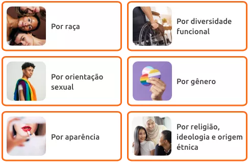 "imagem contendo alguns exemplos de discrimina&ccedil;&atilde;o"